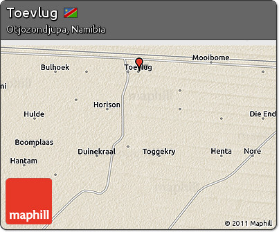 Shaded Relief 3D Map of Toevlug
