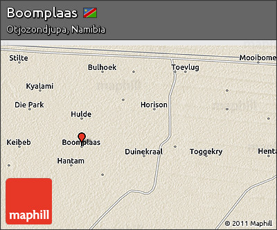 Shaded Relief 3D Map of Boomplaas