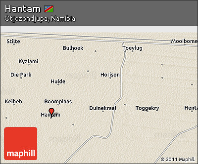 Shaded Relief 3D Map of Hantam
