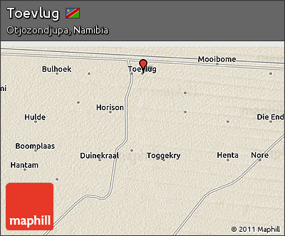Shaded Relief 3D Map of Toevlug