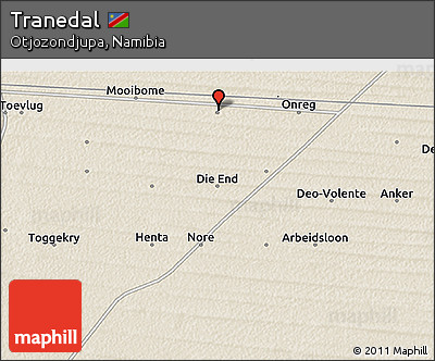 Shaded Relief 3D Map of Tranedal
