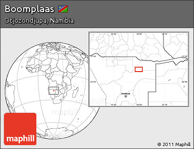 Blank Location Map of Boomplaas