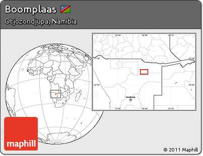 Blank Location Map of Boomplaas
