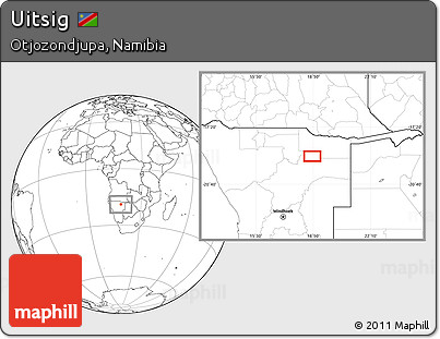 Blank Location Map of Uitsig