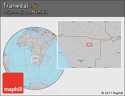 Gray Location Map of Tranedal