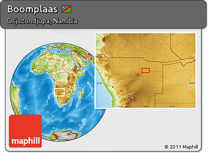 Physical Location Map of Boomplaas