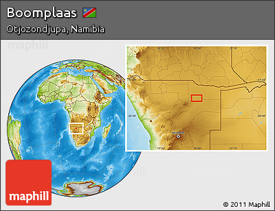 Physical Location Map of Boomplaas