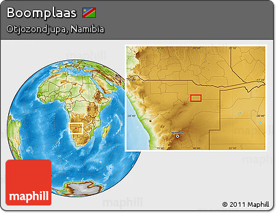 Physical Location Map of Boomplaas
