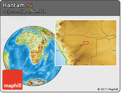Physical Location Map of Hantam