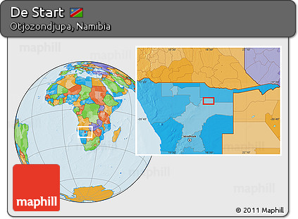 Political Location Map of De Start