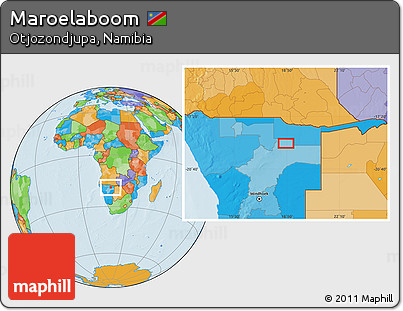 Political Location Map of Maroelaboom