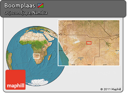 Satellite Location Map of Boomplaas
