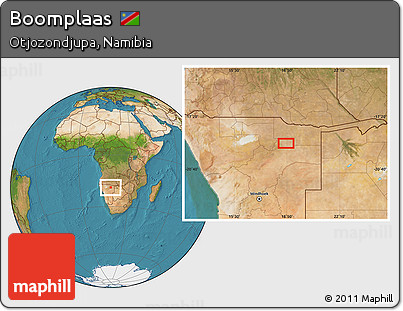 Satellite Location Map of Boomplaas