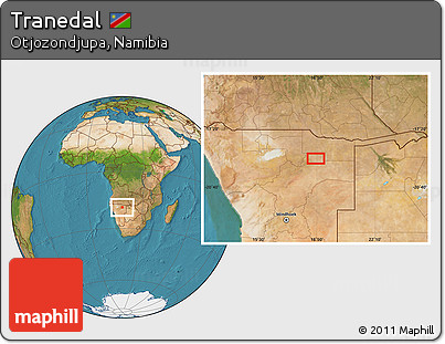 Satellite Location Map of Tranedal