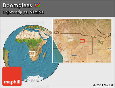 Satellite Location Map of Boomplaas