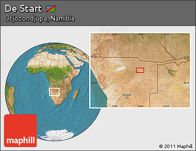 Satellite Location Map of De Start