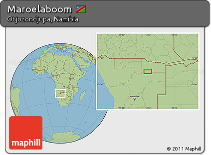Savanna Style Location Map of Maroelaboom
