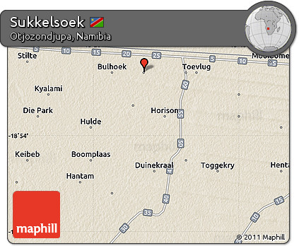Shaded Relief Map of Sukkelsoek