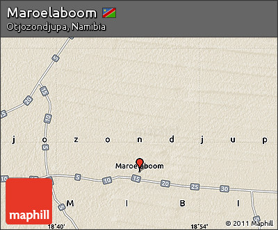 Shaded Relief Map of Maroelaboom