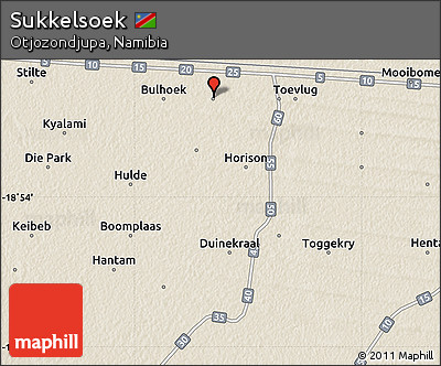 Shaded Relief Map of Sukkelsoek