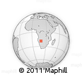 Outline Map of the Area around 19° 2' 1" S, 18° 46' 29" E, rectangular outline