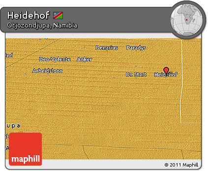 Physical Panoramic Map of Heidehof