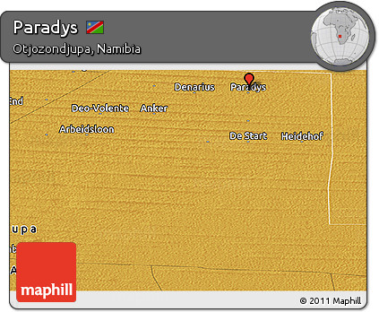Physical Panoramic Map of Paradys