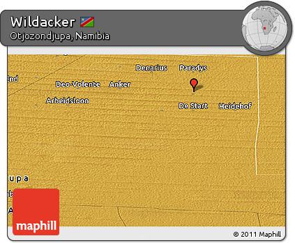 Physical Panoramic Map of Wildacker