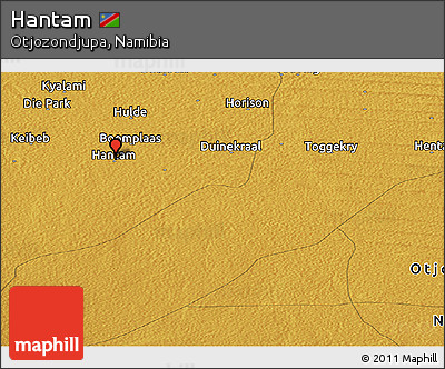 Physical Panoramic Map of Hantam