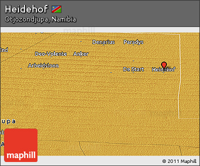 Physical Panoramic Map of Heidehof