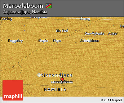 Physical Panoramic Map of Maroelaboom