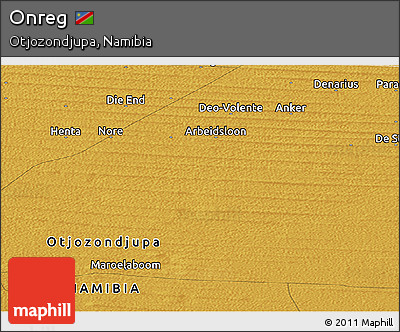 Physical Panoramic Map of Onreg