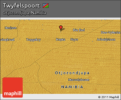 Physical Panoramic Map of Twyfelspoort