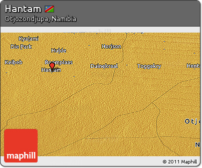 Physical Panoramic Map of Hantam