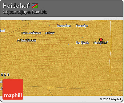 Physical Panoramic Map of Heidehof