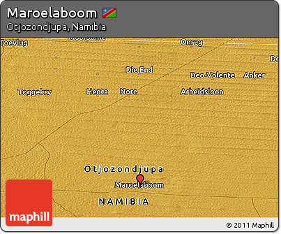 Physical Panoramic Map of Maroelaboom