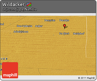 Physical Panoramic Map of Wildacker