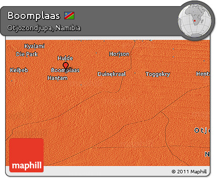 Political Panoramic Map of Boomplaas