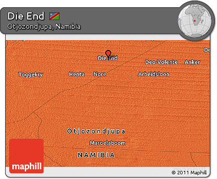 Political Panoramic Map of Die End