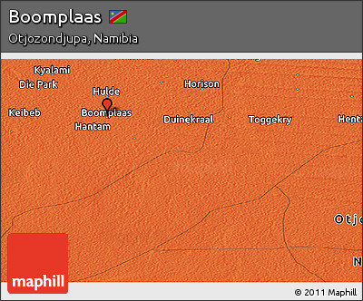 Political Panoramic Map of Boomplaas