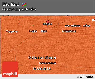 Political Panoramic Map of Die End