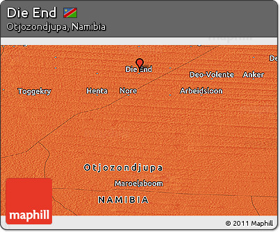 Political Panoramic Map of Die End