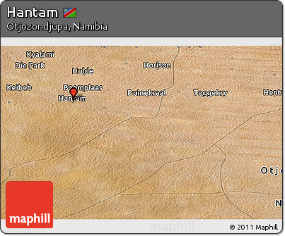 Satellite Panoramic Map of Hantam