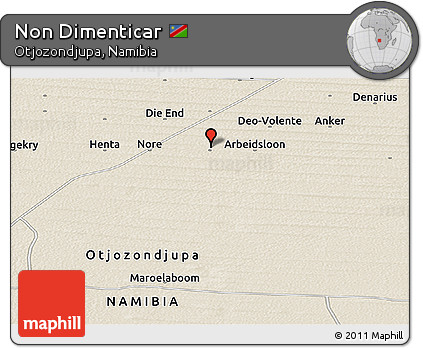 Shaded Relief Panoramic Map of Non Dimenticar