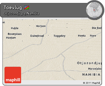 Shaded Relief Panoramic Map of Toevlug