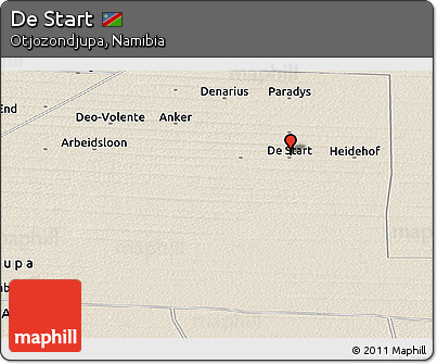 Shaded Relief Panoramic Map of De Start