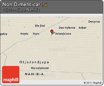Shaded Relief Panoramic Map of Non Dimenticar