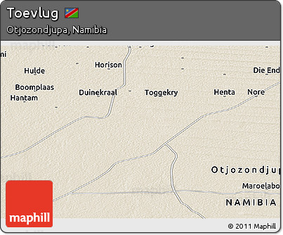 Shaded Relief Panoramic Map of Toevlug