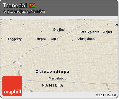 Shaded Relief Panoramic Map of Tranedal