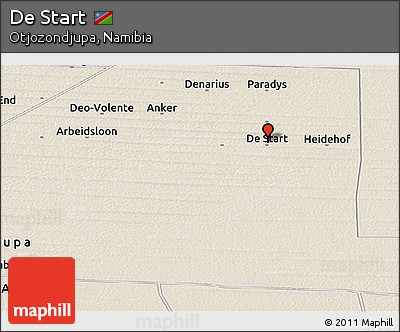 Shaded Relief Panoramic Map of De Start